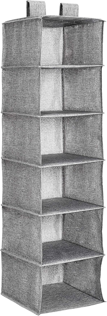 Amazon Basics Estantería para colgar en armario, 6 filas, Gris Brezo, 12 x 2 x 12 cm